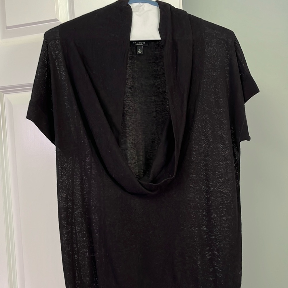 Talbots Black Short Sleeve Top